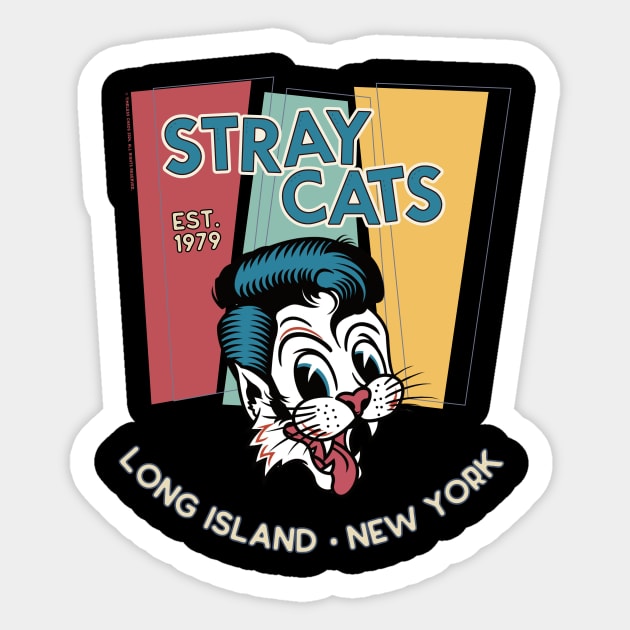 Stray Cats Fanart by Timeless Chaos Sticker by Timeless Chaos